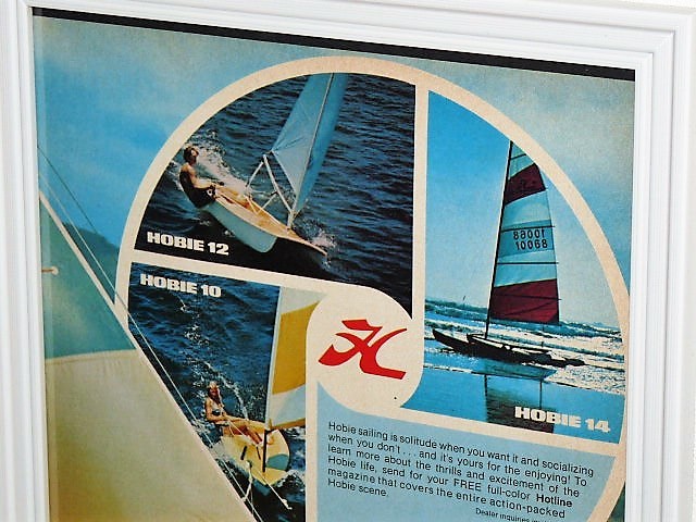 1975 год USA 70s vintage иностранная книга журнал реклама рамка товар Coast Catamaran HOBIE 10 12 14 16katama Ran / поиск магазин дисплей табличка оборудование орнамент (A4size)