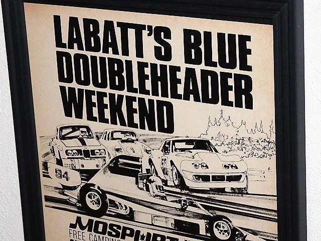 1975年 USA 洋書雑誌広告 額装品 IMSA CAMEL GT Labatt's Formula 5000 / 検索用 コルベット Porsche 911 BMW 3.0 ディスプレイ 看板 (A4)_画像2