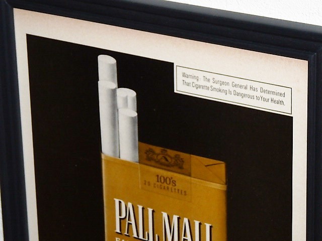 1975年 USA 70s vintage 洋書雑誌広告 額装品 PALL MALL ポールモール / 検索用 店舗 ガレージ ディスプレイ 看板 サイン 装飾 (A4size)_画像2