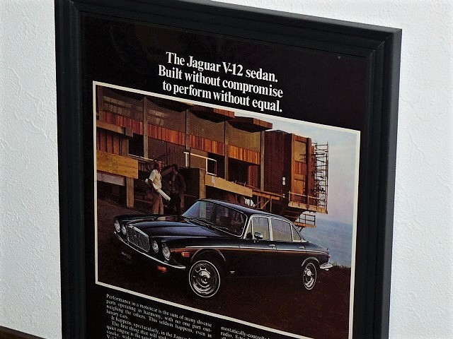 1976年 USA 70s vintage 洋書雑誌広告 額装品 Jaguar XJ12 ジャガー / 検索用 店舗 ガレージ 看板 ディスプレイ 装飾 サイン (A4size)_画像2