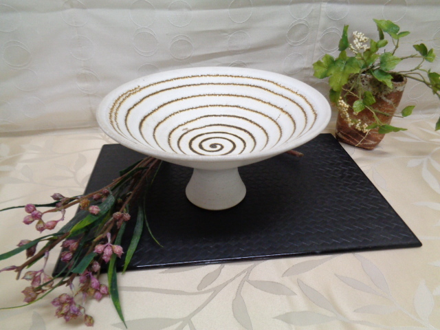花器 高足水盤【未使用品】 - 花瓶 花器 高足水盤【未使用品】 - 花瓶