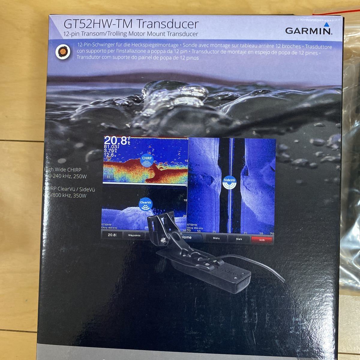  Garmin eko map 9 -inch GT52HW-TM oscillator paul (pole) Fish finder 