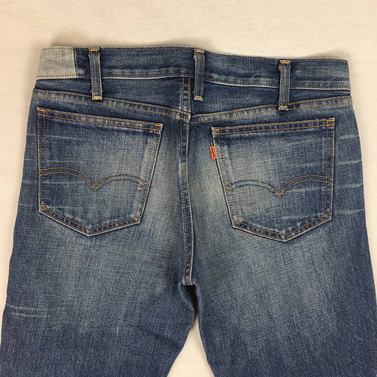 LEVI'S リーバイス SHIPS 606 68606-0006 1968モデル BIG'E' LVC 日本製 07年 スーパースリム W32 オレンジタブ TALONジップ ユーズド加工_画像4