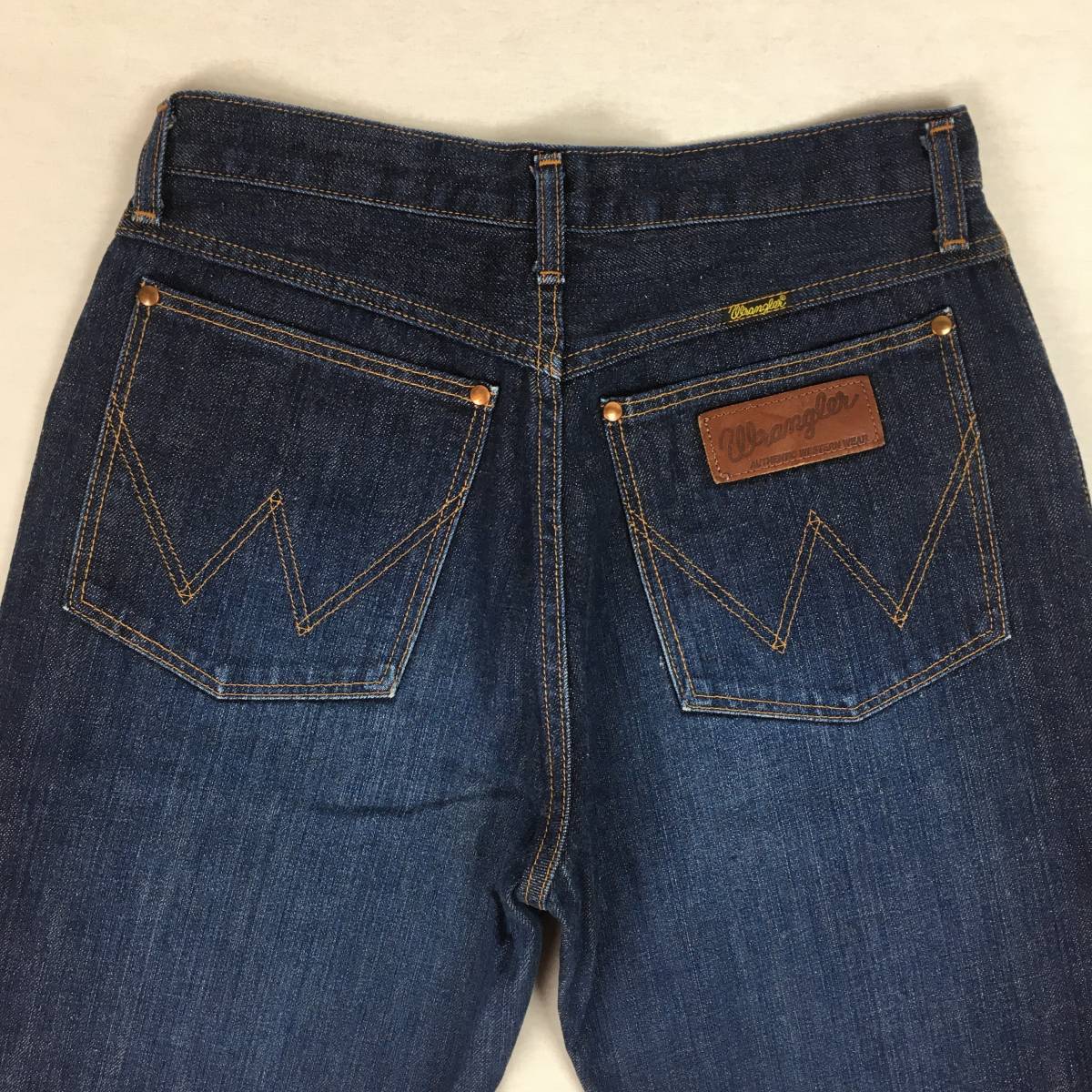 Wrangler Wrangler F1708-79 сделано в Японии широкий распорка Denim брюки джинсы размер 31-4 Zip fly cell bichi кожа patch 