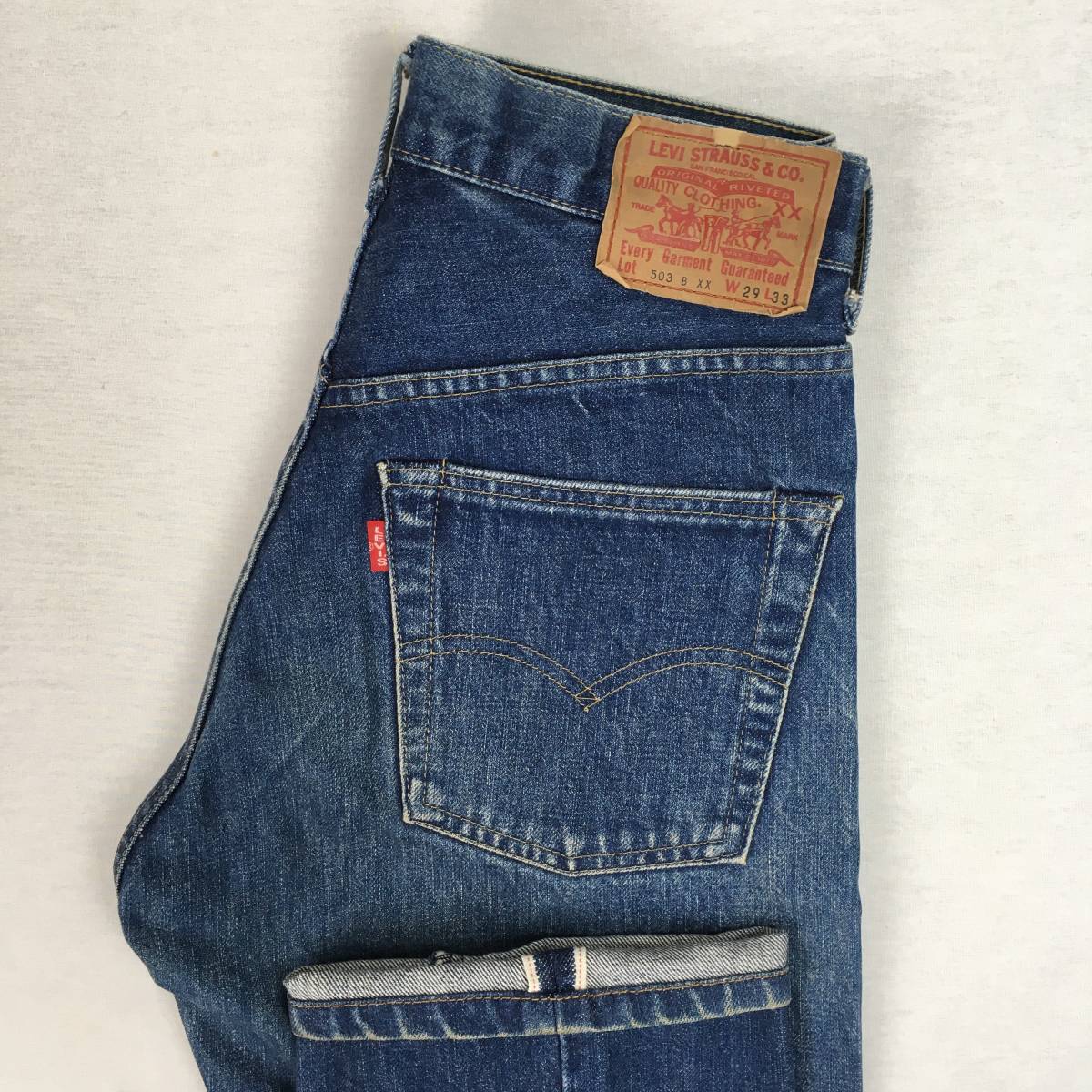 【80s】LEVI'S リーバイス 503BXX BIG'E' 日本製 88/89年 W29 L33 隠しリベット 赤耳 セルビッチ ボタンフライ ドーナツボタン 紙パッチ