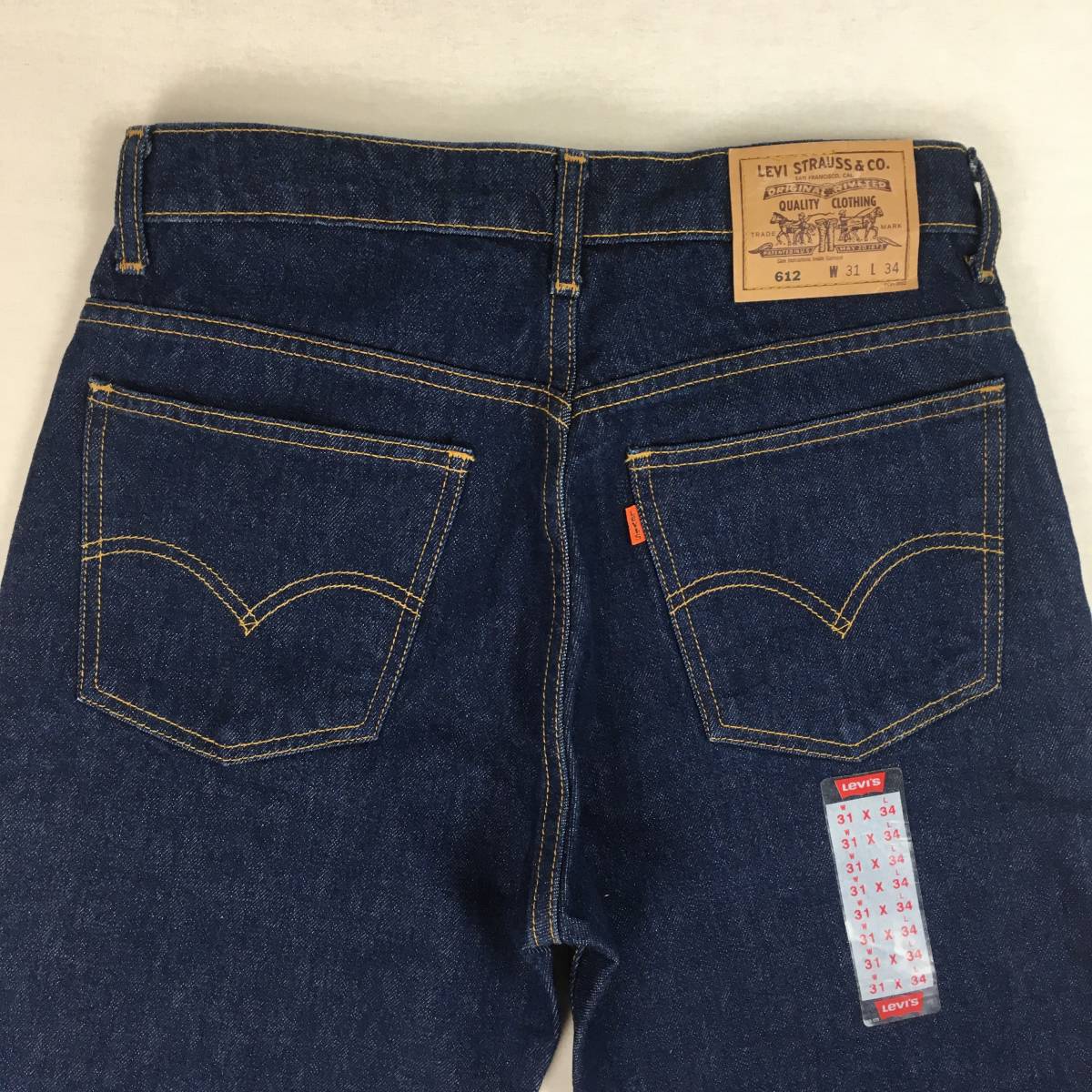 【美品】Levi's リーバイス 612 612-0401 99年 デニム ジーンズ W31 L34 オレンジタブ ジップフライ_画像4