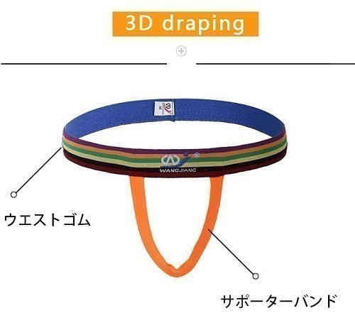 匿名発送　送料無料 けつわれ ボンテージ ジョグストラップ けつわれ 補正下着 コックリング コックバンド H0042 パープル M_画像3