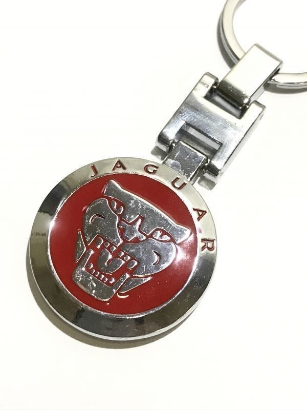  Jaguar JAGUAR red red Logo emblem both sides double side metal key holder key ring 2