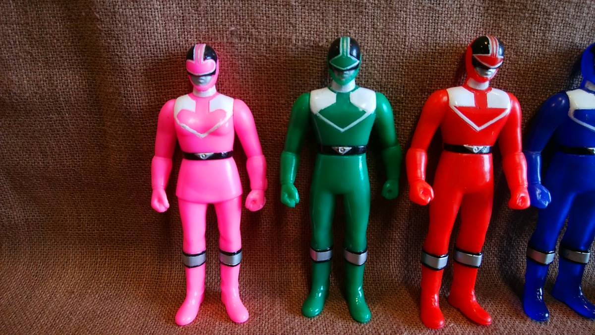 平成 レトロ 当時物 未来戦隊 タイムレンジャー ソフビ フィギュア 全長約9cm まとめて まとめ売り バンダイ 定形外送料220円