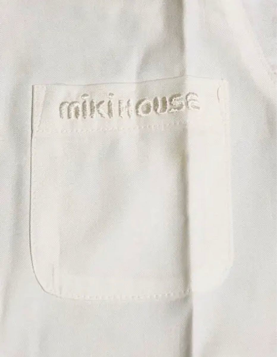 【新品】ミキハウス 半袖シャツ 白シャツ MIKIHOUSE ベビーウェア フォーマル ボタンダウンシャツ