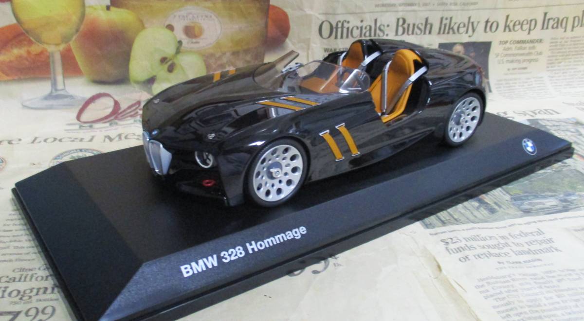 レア絶版 ディーラー限定 Norev 1/18 2013 BMW 328 Hommage Spyder ブラック