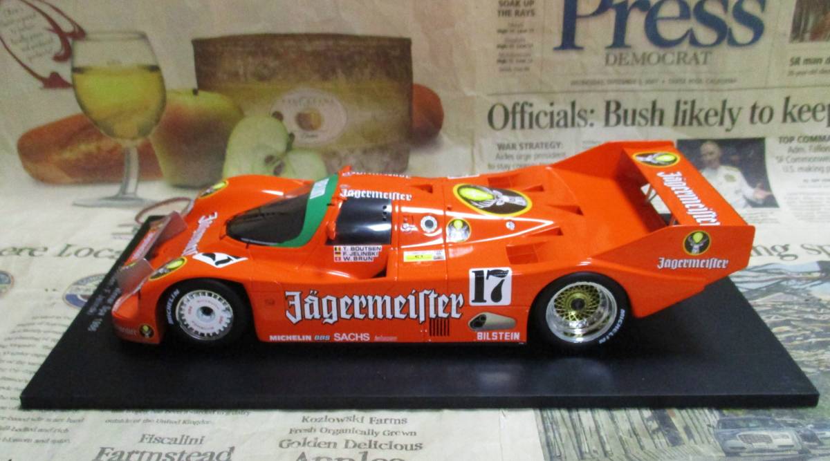 ★レア絶版*SPARK*1/18*Porsche 962 #17 Jagermeister*1986 Spa 1000km*ポルシェ_画像5