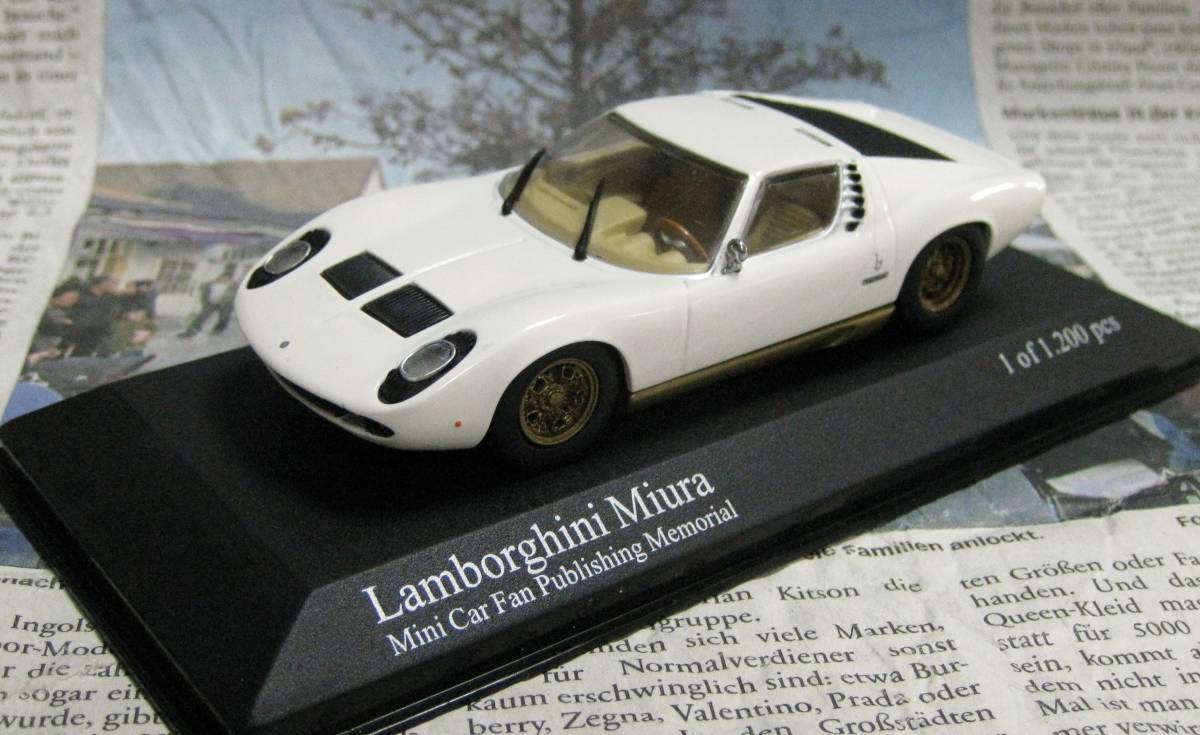 ☆超レア絶版*発刊記念*Minichamps PMA*1/43*Lamborghini Miura Mini Car Fan Publishing Memorial≠MR