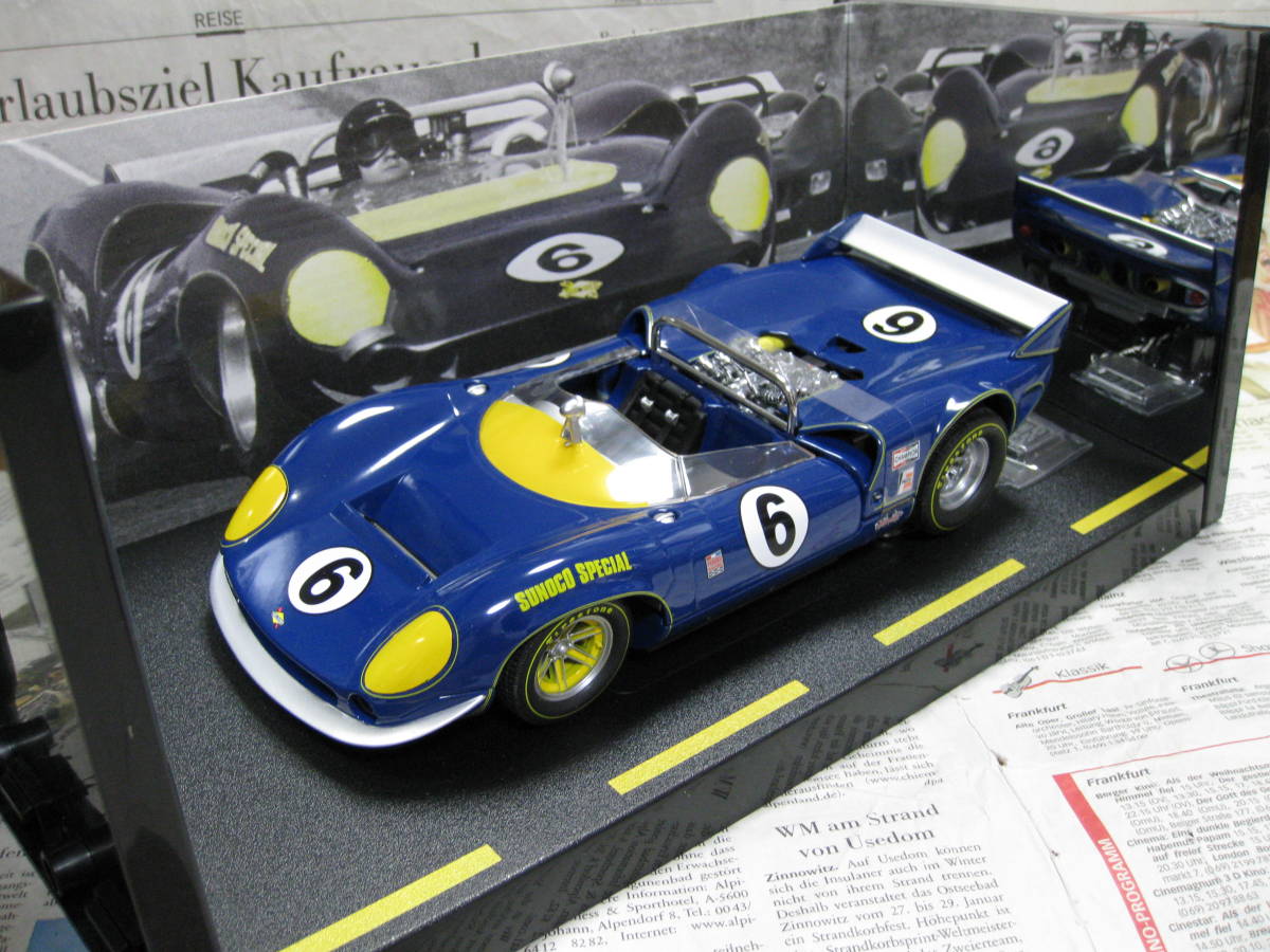 * super-rare out of print *GMP*1/18*1967 Lola T70 Spyder #6*Mark Donohue* roller ≠EXOTO