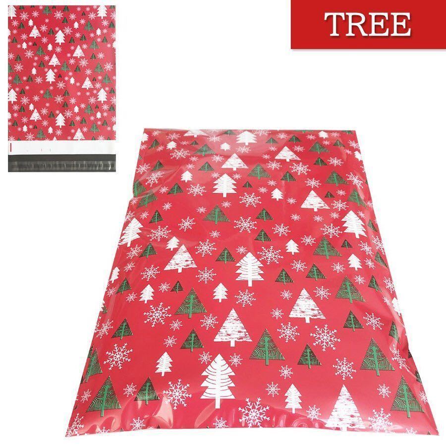 【宅配ビニール袋】A4厚手テープ付き フリマ柄 TREE（新品未使用40枚入）_画像1