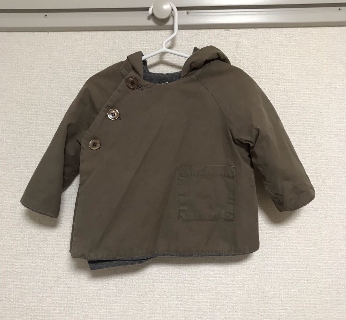 定価2.7万 MAKIE GASA JACKET マキエ こどもビームス パーカー アウター ブラウン 12-18m_画像1