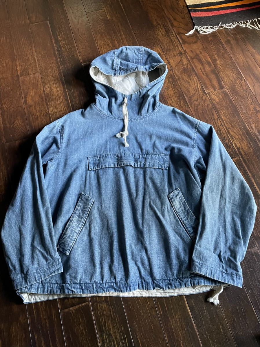 unused×roots to branches オーバーサイズ アノラック denim anorak アンユーズド ルーズシルエット_画像1