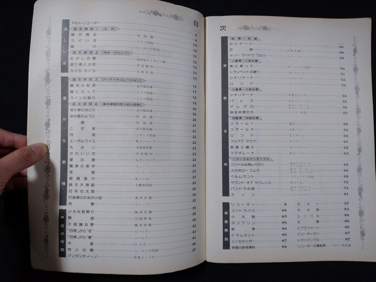 ｆ○　教科書　中学生の器楽　昭和61年　教育芸術社　/C02_画像2