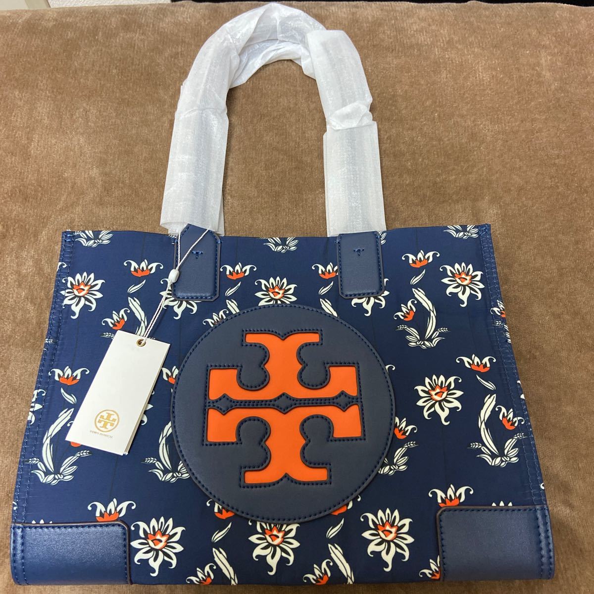 新品【正規品】Tory Burch パイパーギンガムスモールスクエアトートバッグ-