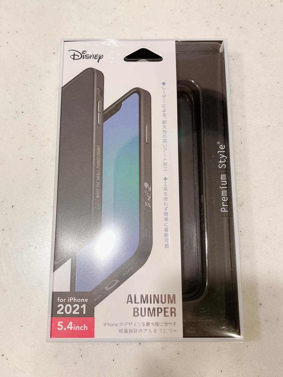 iPhone13mini ミッキーマウス アルミバンパー ブラック 黒 Disney ディズニー 2021 プレミアムスタイル バンパーケース PG-DBP21J01MKYの画像3