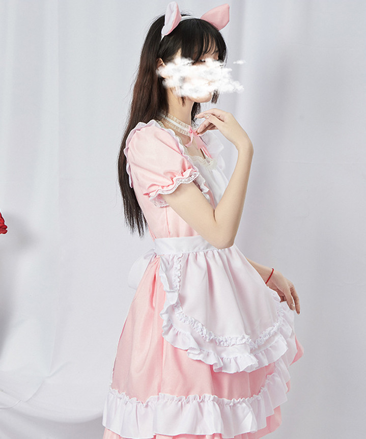 [.] One-piece made clothes Lolita lovely Halloween. an educational institution festival. festival. Event. man woman possible for costume play clothes pannier attaching 