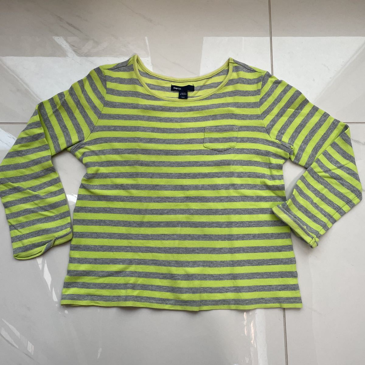 GAP long sleeve border cut and sewn 150 man and woman use long sleeve T shirt regular price 3000 jpy rank ..ko-te also 