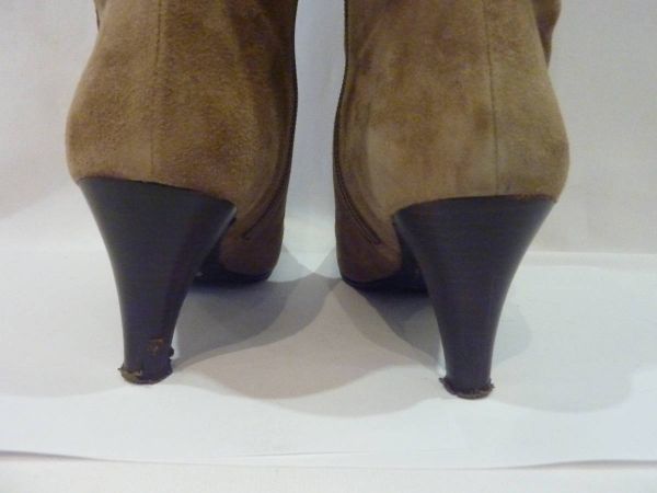 #G13#Pitti long boots 24.0cm 24cm beige suede 