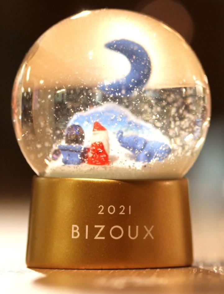 ☆BIZOUX 2021限定 オリジナルスノードーム タンザナイト / ビズー サンタ クリスマス ノベルティ Noveltyの画像2