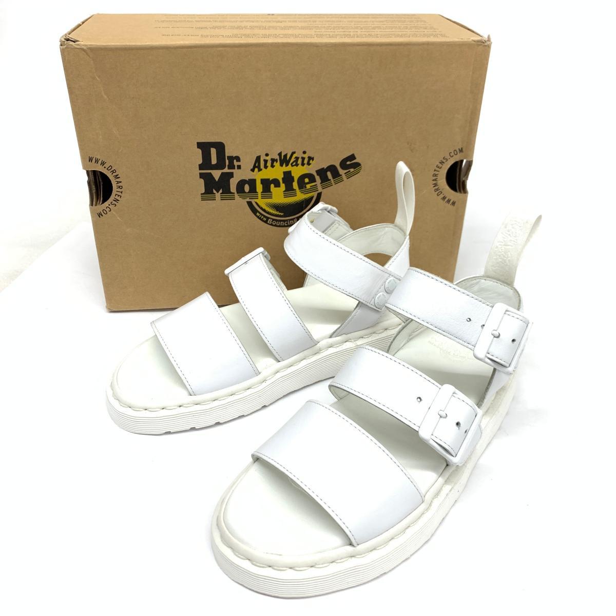 リアル 白 ホワイト レザー レディース シューズ 靴 サイズuk5 White グリフォン サンダル ドクターマーチン 美品 Dr Martens Uk5 Hlt No