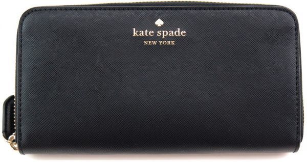 新品 Kate Spadeケイトスペード K4697 ブリン ラージ コンチネンタル ウォレット 長財布 ラウンドジップ 黒 ブラック BLK 074