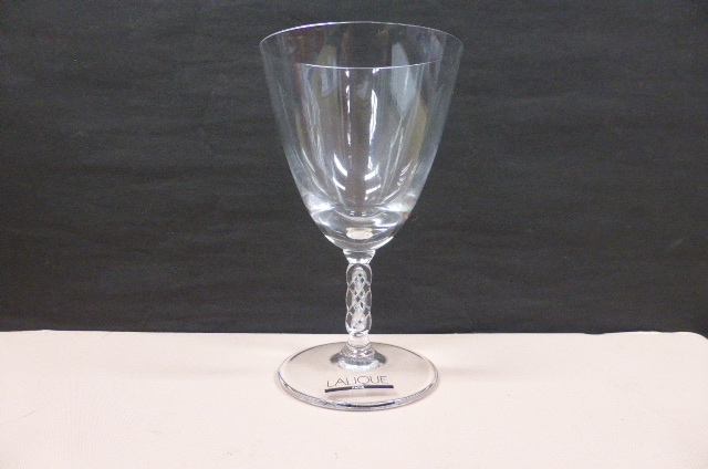 ★未使用保管品★　ラリック 　クリスタルガラス　LALIQUE　Crystal ゲブヴィレール ワイングラス　高さ12.5cm Guebwiller　①_画像3