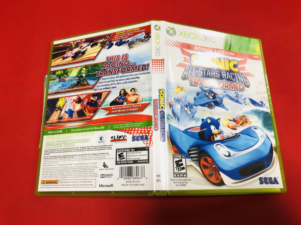 ソニック&オールスターレーシング Sonic & All-Star Racing Transformed Bonus Edition 海外版 お得品！！大量出品中！_画像1