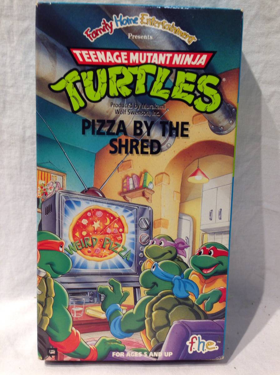 ★4619★送料込み★VHS TEENAGE MUTANT NINJA TURTLES PIZZA BY THE SHRED USA版 ビデオテープの画像1