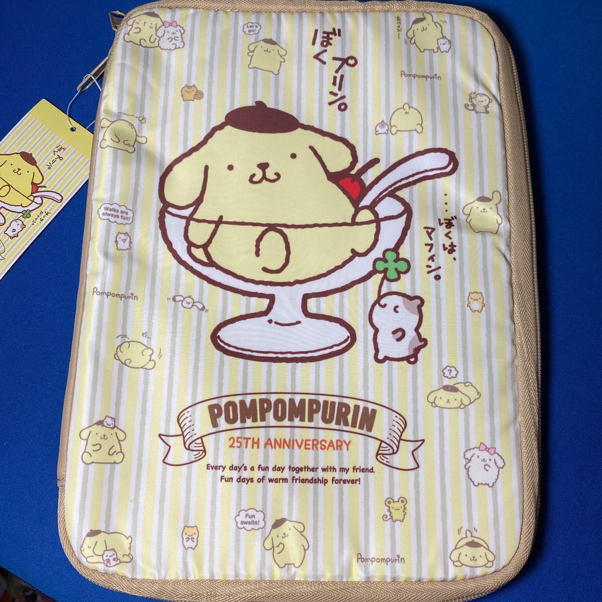 * Pom Pom Purin *25 anniversary * multi case *11 -inch *A5* tablet case * unused *