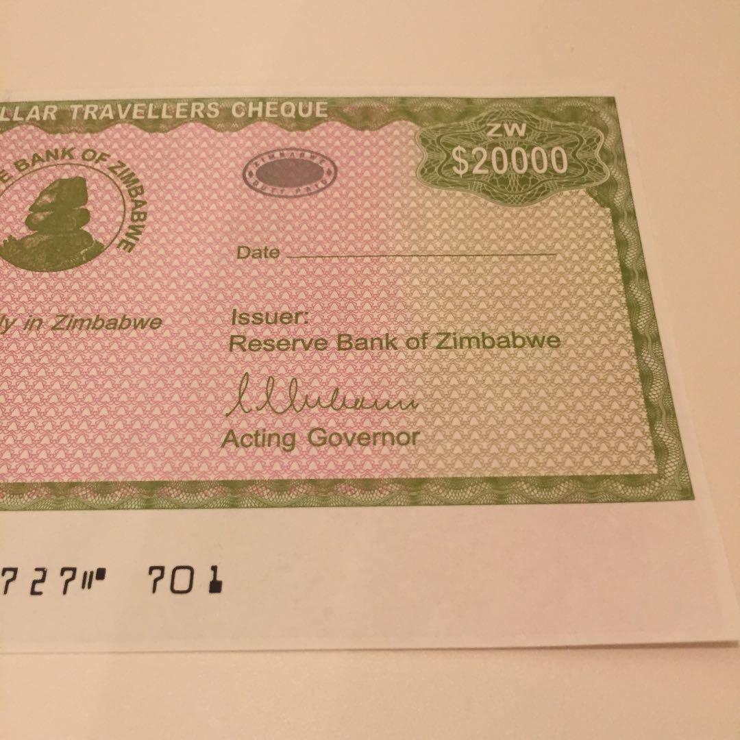 未使用 希少レア 2004年 ジンバブエドル 紙幣 2万ドル ジンバブエ紙幣