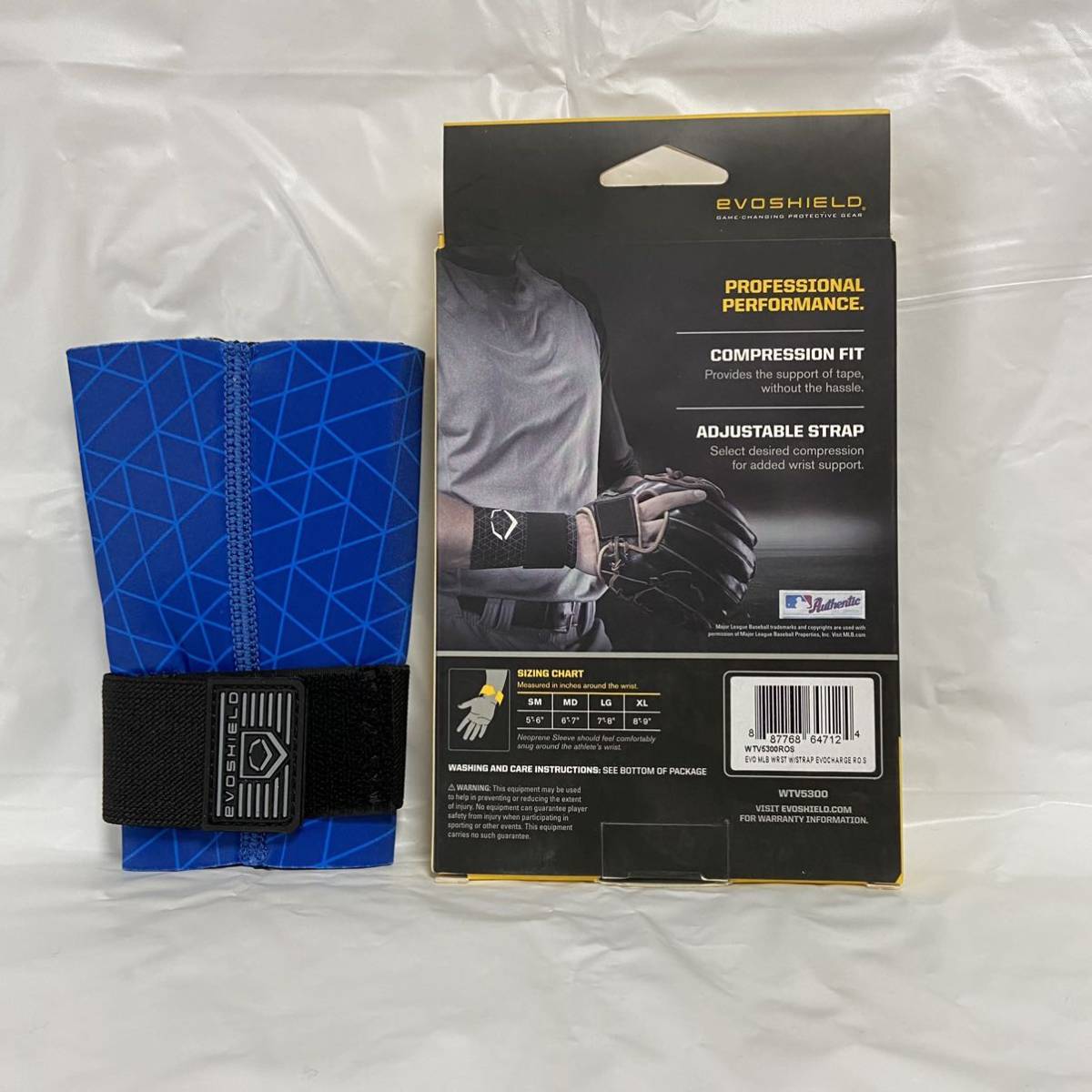 新品) Evoshield エボシールド MLB リストガード ブルー Sサイズ 新品) Evoshield エボシールド MLB リストガード ブルー Sサイズ