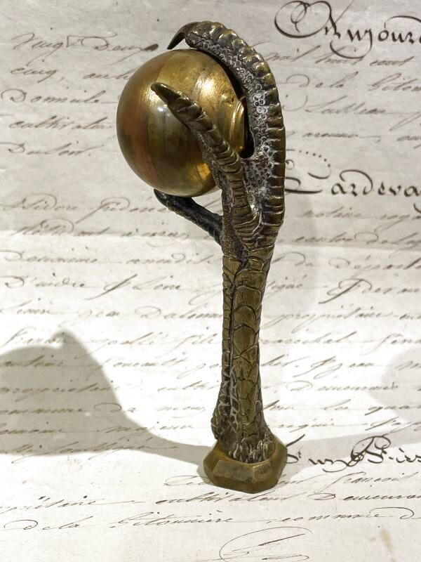 100 品質 アンティーク 印章 悪魔の手 真鍮 ブロンズ 1900年代 フランス クロウ ボール 爪 鳥 西洋彫刻 Hanoverareafoodshelf Org