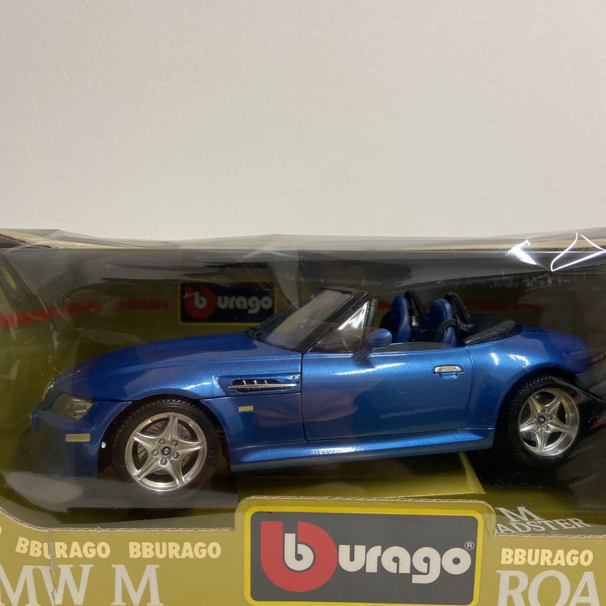 burago 1/18 BMW M ROADSTER 1996 blue blur -go Roadster Z3 out of print minicar model car movie arumage Don . middle car 