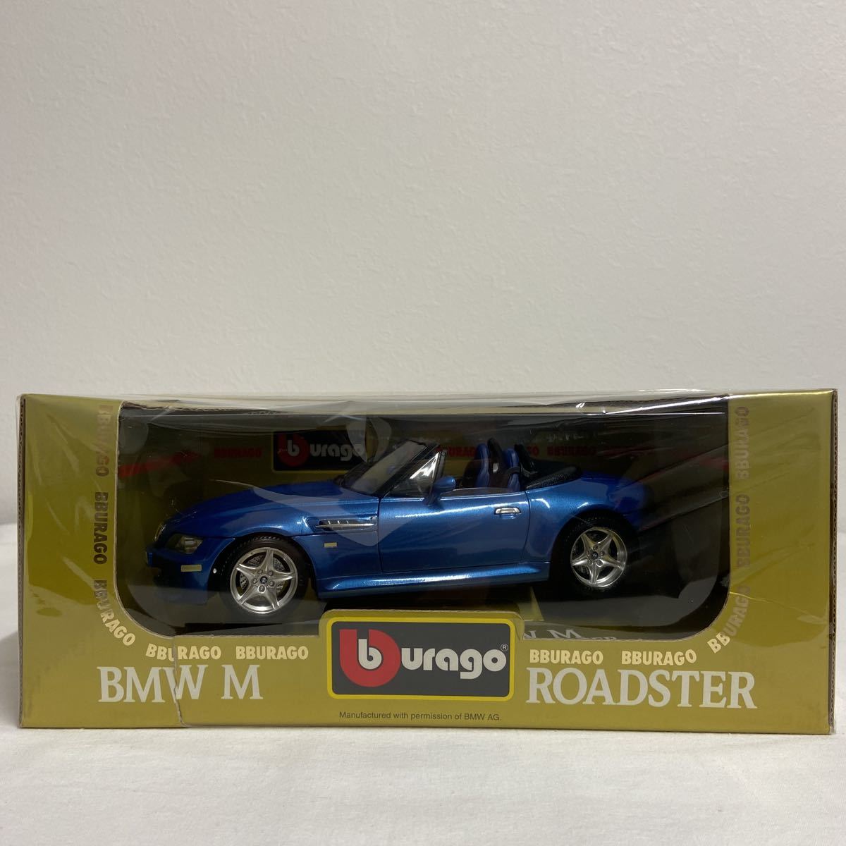 burago 1/18 BMW M ROADSTER 1996 blue blur -go Roadster Z3 out of print minicar model car movie arumage Don . middle car 