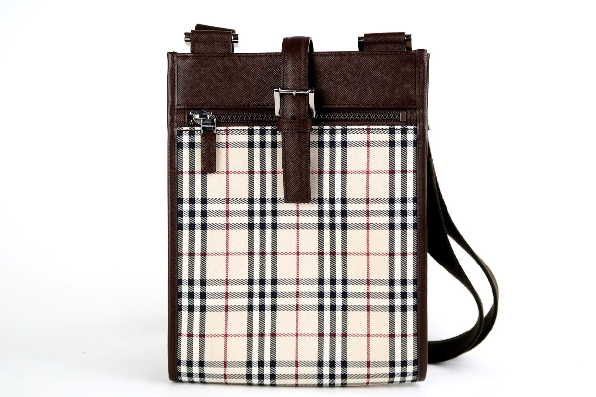 BURBERRY バーバリー チェック柄 ショルダーバッグ レザー ブランド