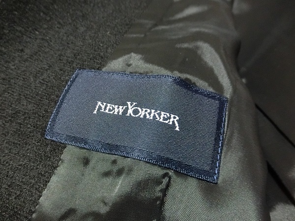 美品　NEW YORKER　ニューヨーカー　金ボタン　１釦　テーラードジャケット　ブレザー　ブラック　９_画像4