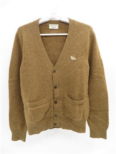 130/ Maison Kitsune メゾンキツネ ニットカーディガン サイズS キャメル ※