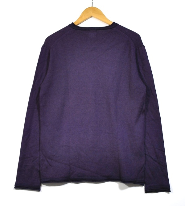 【Calvin Klein】カルバンクライン Vネック ウール セーター 紫 L CK 良品_画像2