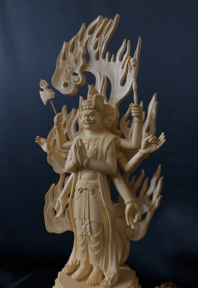 偉大な 最高級品 仏教工芸品 職人手作り 大梵天 極上品 木彫仏像 精密 