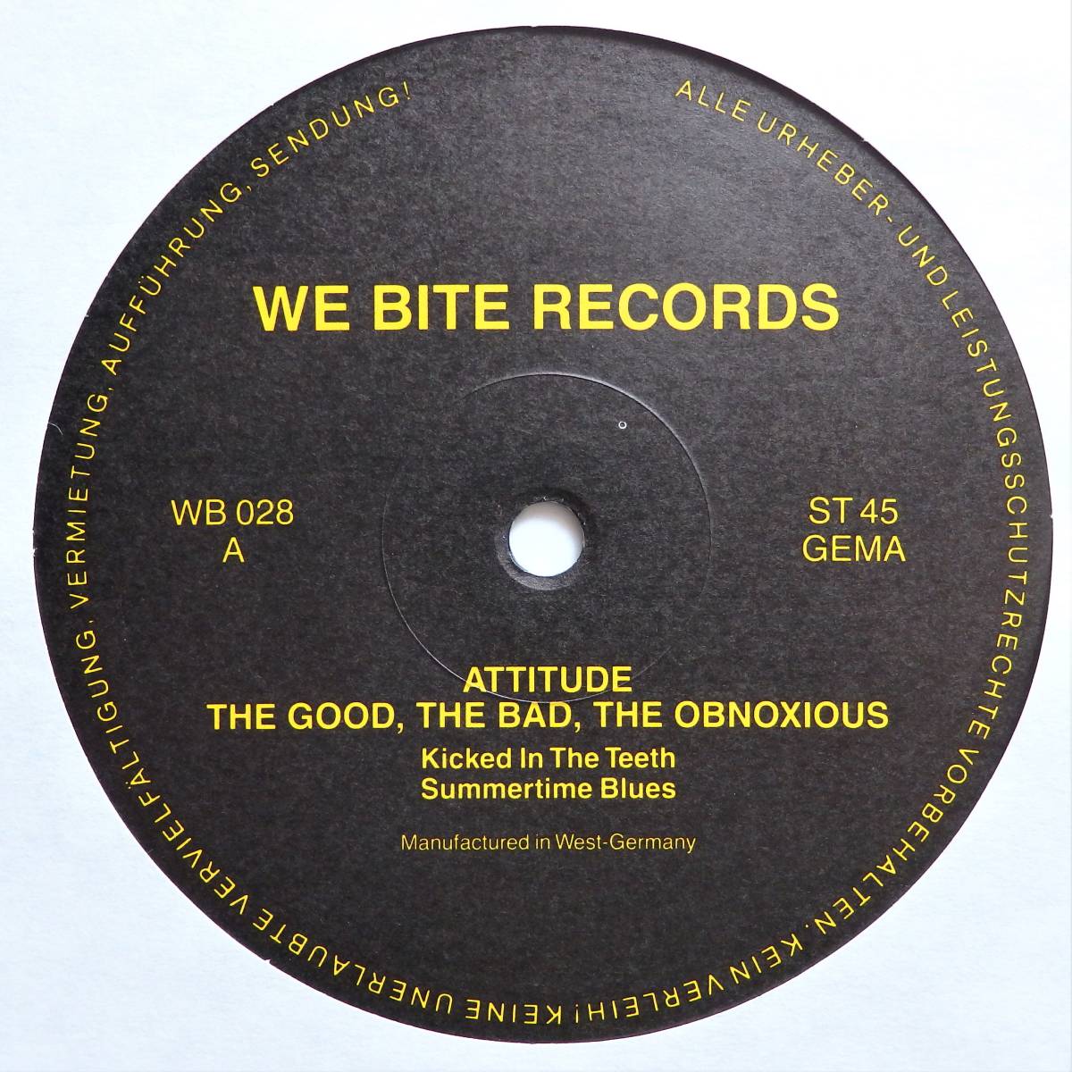 【USクロスオーバー&スラッシュコア/カヴァー曲EP/即決盤】ATTITUDE / The Good, The Bad…The Obnoxiousの画像5