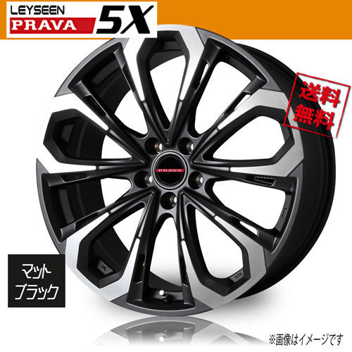 ホイール新品 1本のみ BIGWAY Leyseen PRAVA5X マットブラックポリッシュ 19インチ 5H114.3 8J+35 73.1 業販4本購入で送料無料_画像1