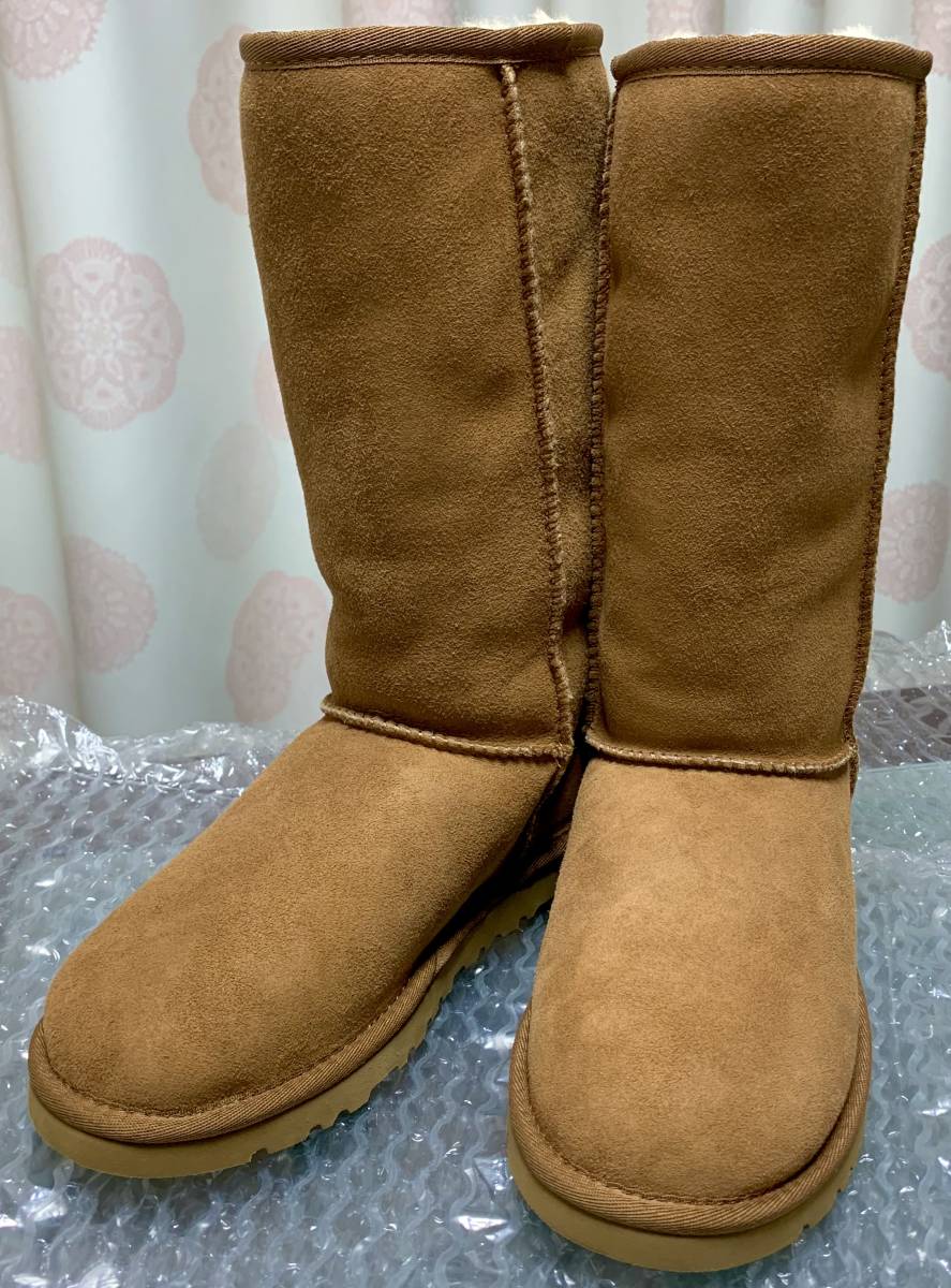 22cm UGG US5 CLASSIC TALL chestnut 正規品 本物 ムートンブーツ クラシック トール チェスナット レディース 未使用_画像2