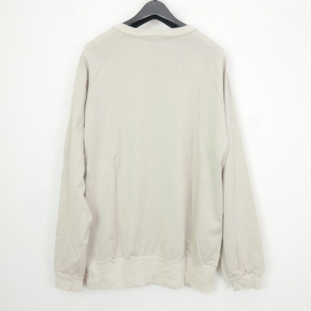 marka マーカ COMBED COTTON KNIT CREW NECK L/S メンズ 無地 コットン 長袖Tシャツ クルーネック ロンT BEIGE 2_画像2