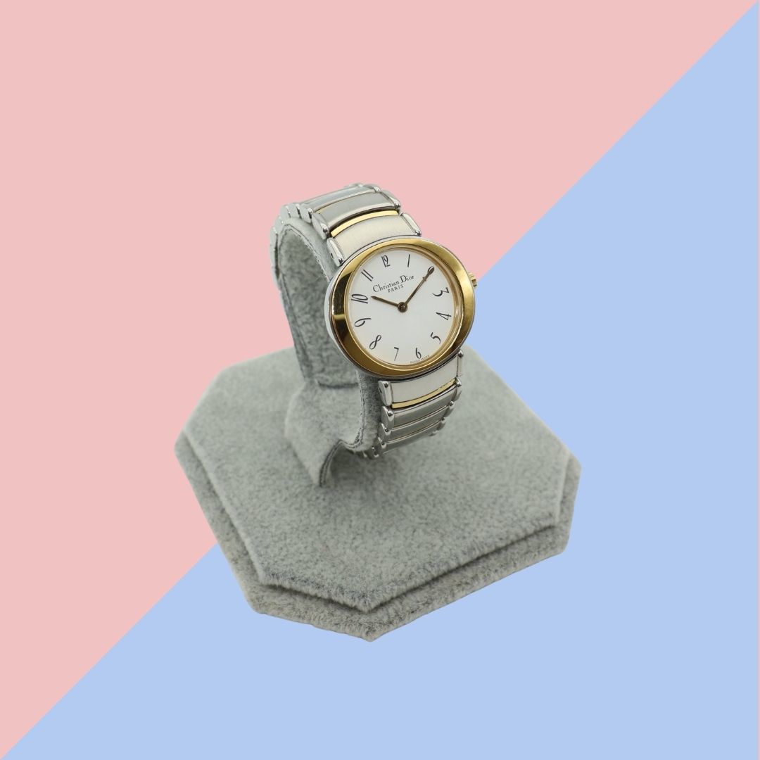 【人気急上昇】 美品 ディオール 腕時計 Christian Dior 気圧防水 スイス製 ステンレス製 D76-200 (01088) クリスチャン・ディオール