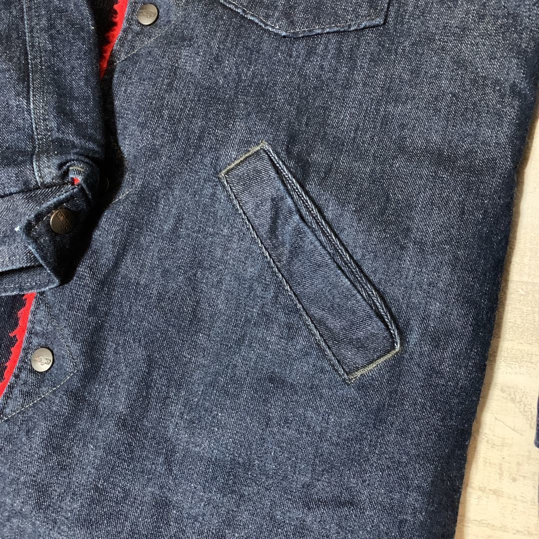 希少 レッドボア 濃紺 美品】Wrangler ランチボア デニム 希少 レッドボア 濃紺 美品】Wrangler ランチボア デニム